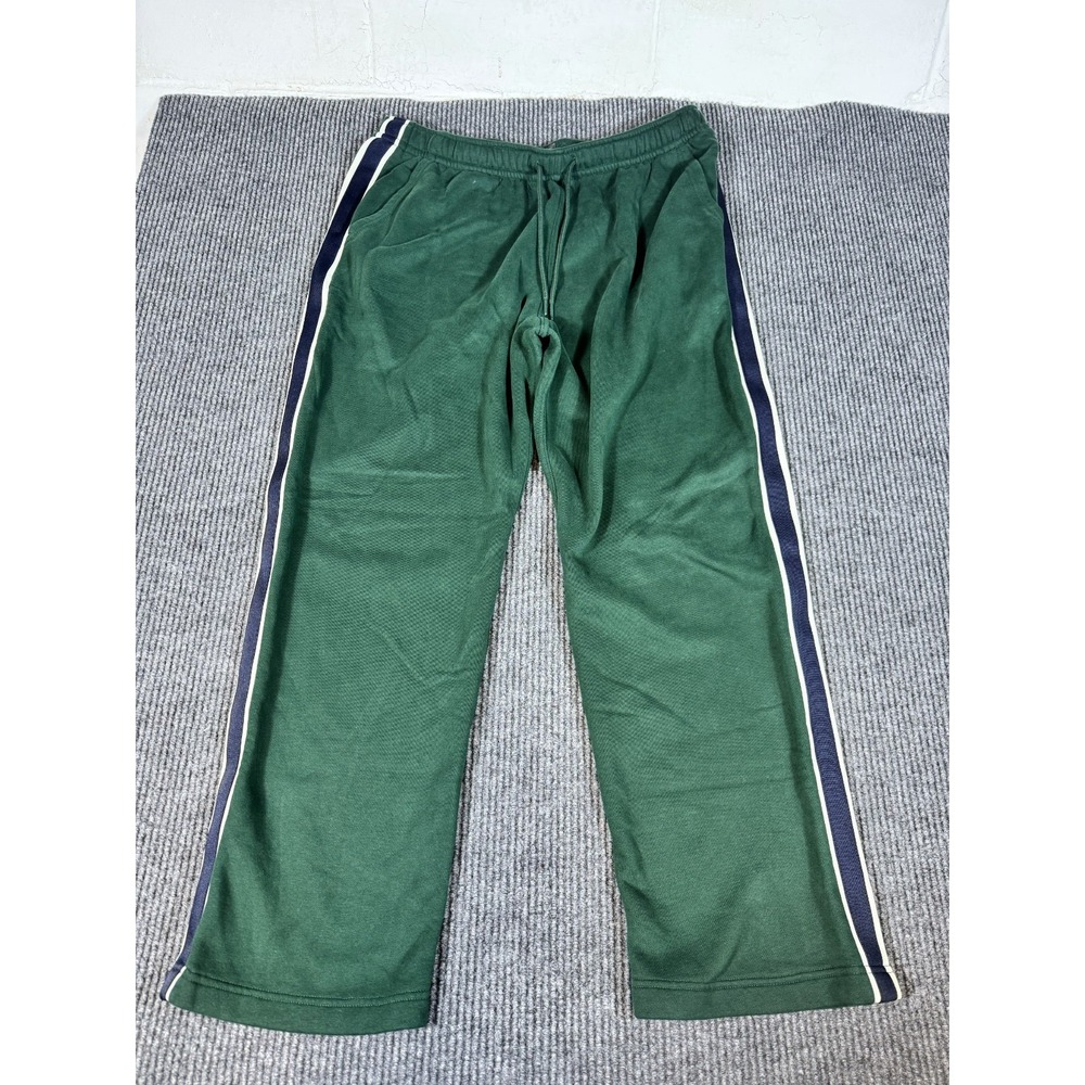 Abercrombie & Fitch Soft A&F Essentials Sweatpants Mens XL Green Baggy Open Hem